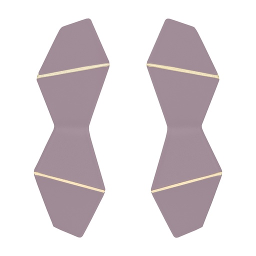 [DF-pastel-violet] Lisa Kroeber Jewellery Art - Earrings Folded Double - Pastel Violet
