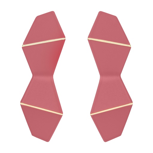 [DF-strawberry] Lisa Kroeber Jewellery Art - Earrings Folded Double - Strawberry