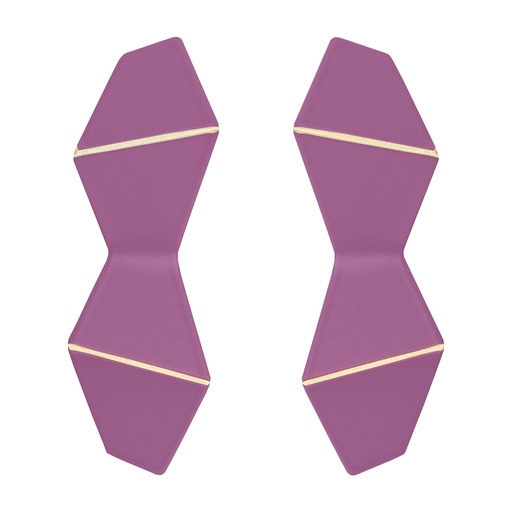 [DF-traffic-purple] Lisa Kroeber Jewellery Art - Earrings Folded Double - Traffic Purple