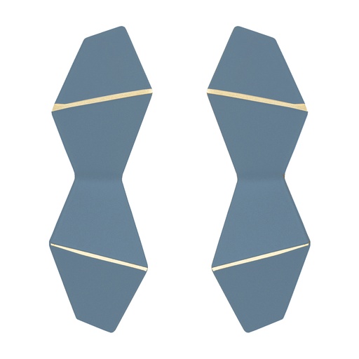 [DF-pigeon-blue] Lisa Kroeber Jewellery Art - Earrings Folded Double - Pigeon Blue