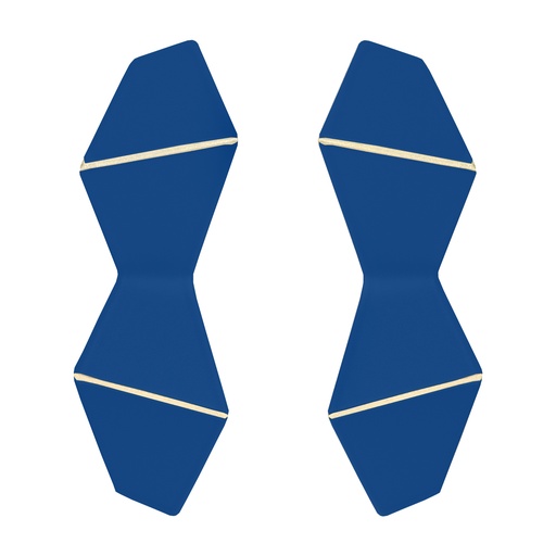 [DF-ultramarine-blue] Lisa Kroeber Jewellery Art - Earrings Folded Double - Ultramarine Blue