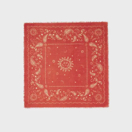 [WBL01] Billybelt - Petit Foulard Alice - kleines Tuch aus 100% Baumwolle - Rouge