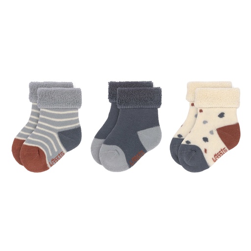 [1532001499] Lässig - Babysocken Tiny Farmer Blue 3er-Set