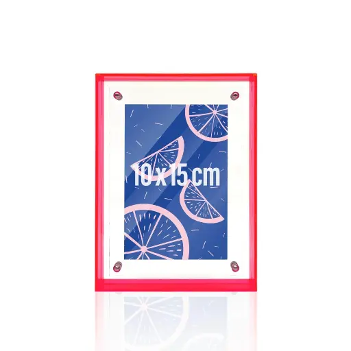 [bra-002] Mea Living - Neon Bilderrahmen Acryl 10x15 cm pink
