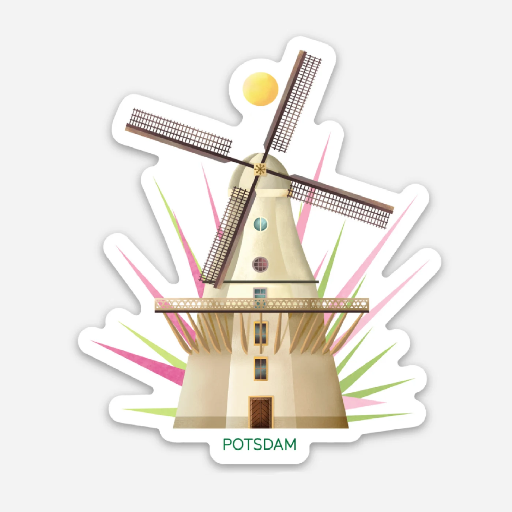 Luckycatstudio - Magnet Historische Mühle, Potsdam