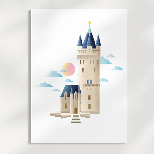 Luckycatstudio - Postkarte - Flatowturm, Potsdam