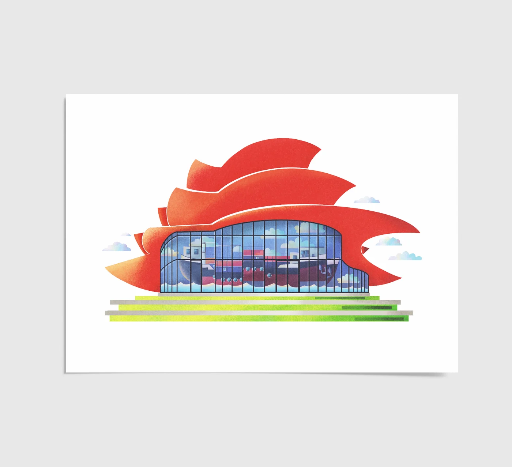 Luckycatstudio - Postkarte - Hans-Otto-Theater, Potsdam