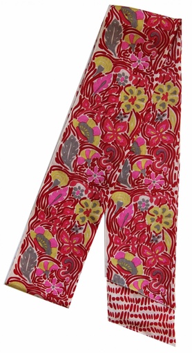 Les Belles Vagabondes - Seidenschal Bandeau Slash Jardin Anglais Bordeaux