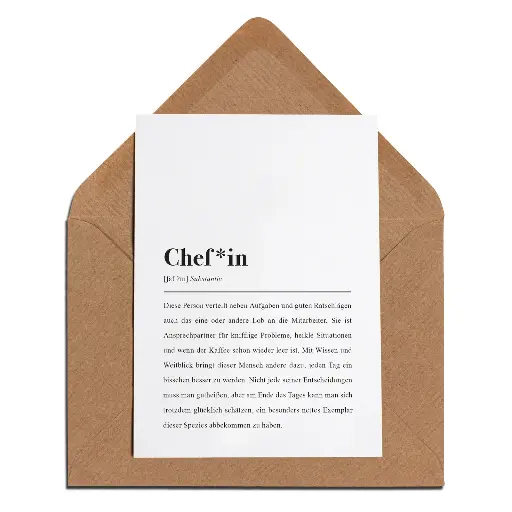 Aemmi - Klappkarte mit Umschlag - Chef*in