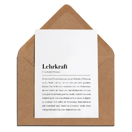 Aemmi - Klappkarte mit Umschlag - Lehrkraft