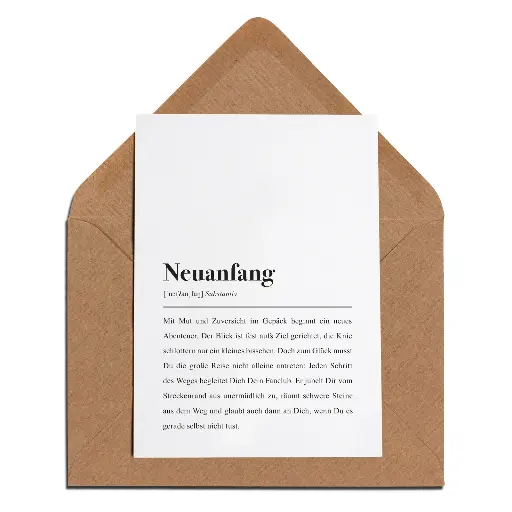 Aemmi - Klappkarte mit Umschlag - Neuanfang