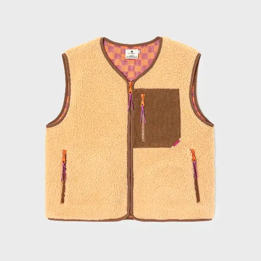 Billybelt - Sherpa Weste ärmellos - Beige