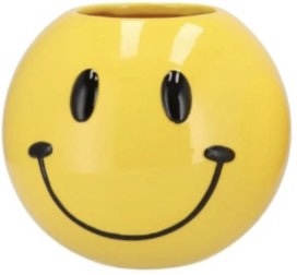 [213219] Vase Smiley yellow 15x15x12cm
