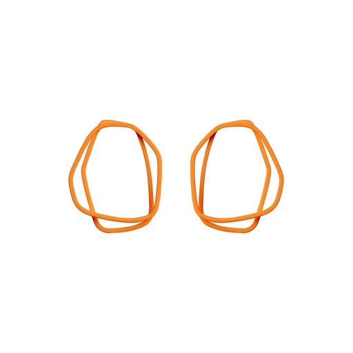 [L-Pastel-Orange] Lisa Kroeber Jewellery Art - Earrings Loops - Pastel Orange