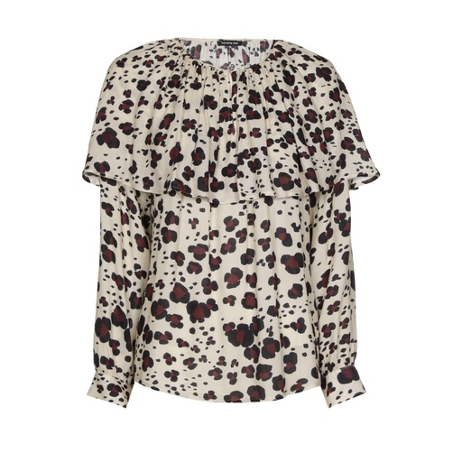 Caroline Biss - Tunika Bluse LOOSE-FITTING TOP WITH FLOUNCE EFFECT multi color
