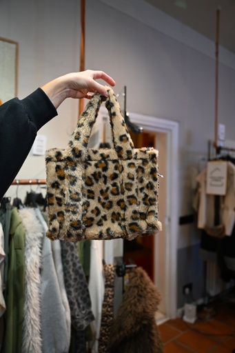 [TAL3486LEO] Fluffy Leo kleine Handtasche - hell - mit abnehmbarem Crossbodygurt