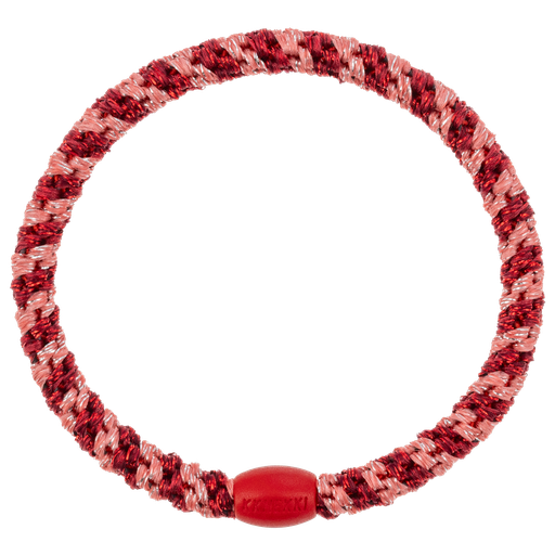 [9237] Kknekki - Slim Coral Bordeaux Glitter Stripe