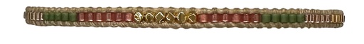 [BP1L01-AW25-2] LeJu - Bracelet with gold, green, rose, white, blue, copper glass beads - 2