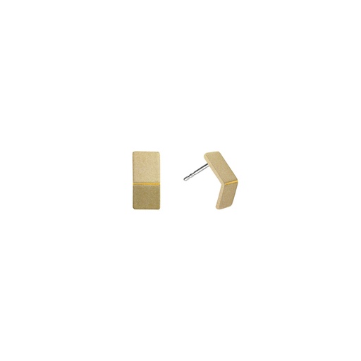 [FT-Sparkling-Gold] Lisa Kroeber Jewellery Art - Earrings Folded Tiny - Sparkling Gold