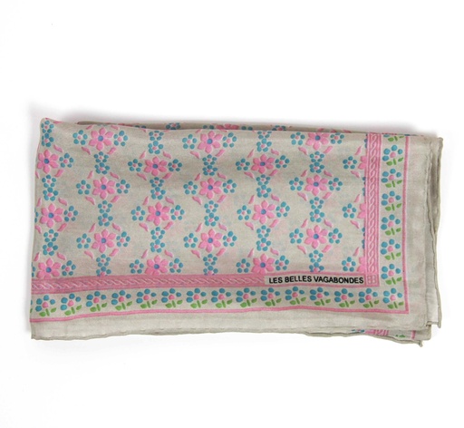 Les Belles Vagabondes - Seidentuch Mini Natasha Rose Fuchsia