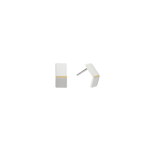 [FT-Signal-White] Lisa Kroeber Jewellery Art - Earrings Folded Tiny - Signal White