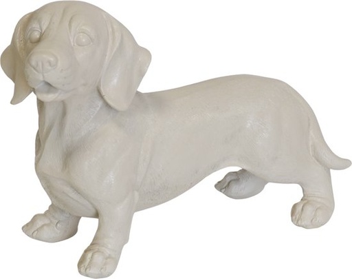 [203647] Housevitamin - Ornament Dackel Hund Polyresin Sand 20x8x15cm