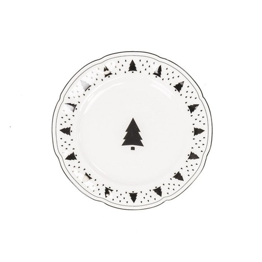 [203353] Housevitamin - großer Teller Plate Xmas Tree Newbone China 19,5x19,5x1,2cm