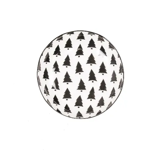 [203361] Housevitamin - kleiner Teller Snack Plate Xmas Tree Newbone China 9,5x9,5x2cm