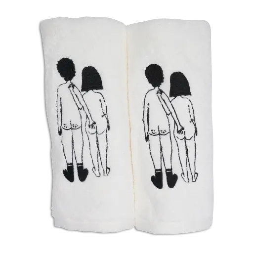 [HB-TEGUT-NACB] Helen B - Gästehandtuch *naked couple back* 2er Set (guest towel)