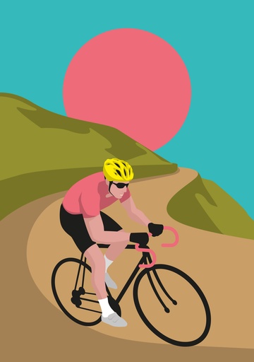 [ny008] Nobis Design - Postkarte - Nobiyama - Racing bike