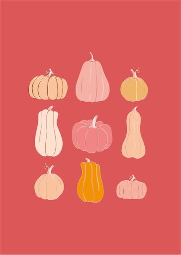 [ts110] Nobis Design - Postkarte - Toni Starck - Pumpkins