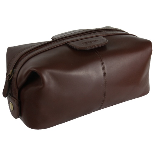 [DILANO-BROWN] Hidesign - Toilet bag brown leather DILANO