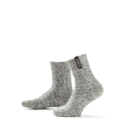 Soxs - Originals, mittelhoch, graue Wolle, jet black