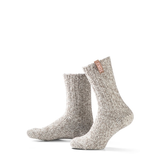 Soxs - Originals, rutschfest, mittelhoch, beige Wolle, amber light