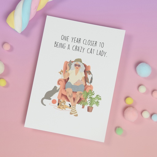 Katzenmuddi - Postkarte - Catlady