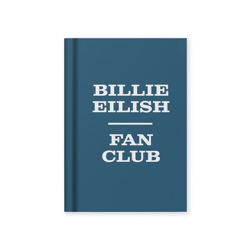 [13485] Ohh Deer - Billie Ellish Fan Club - Fabric Hardback Notebook A7 grey - kleines Notizbuch