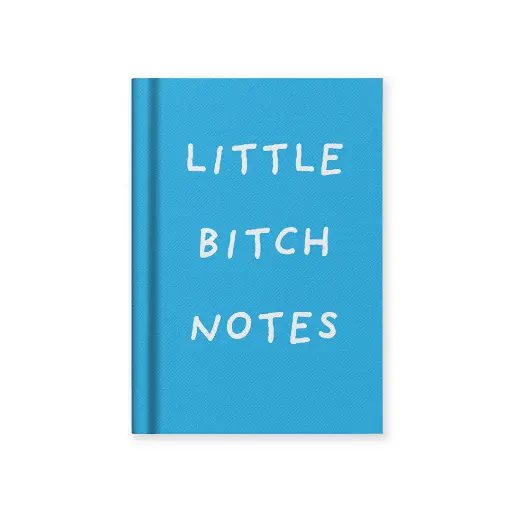 [13487] Ohh Deer - Little Bitch Notes - Fabric Hardback Notebook A7 sky blue - kleines Notizbuch