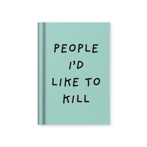 [13491] Ohh Deer - People I‘d Like to kill - Fabric Hardback Notebook A7 light blue - kleines Notizbuch