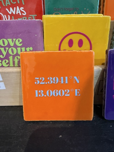 Yett tiles - Fliese/Untersetzer - Potsdam Koordinaten - stilbude