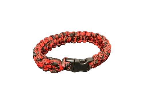 [P-PCA-RS] Portuguese - handgemachtes Paracord Armband - rot schwarz
