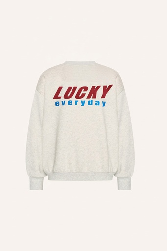 By Bar - Bibi Melange Lucky Every Day Sweater - 815 light grey melee