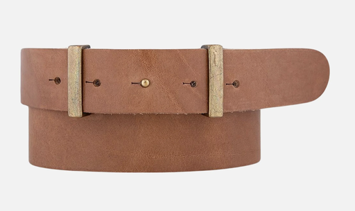 Amsterdam Heritage - Belt JIP - Ledergürtel mit verstecktem Verschluss - taupe gold