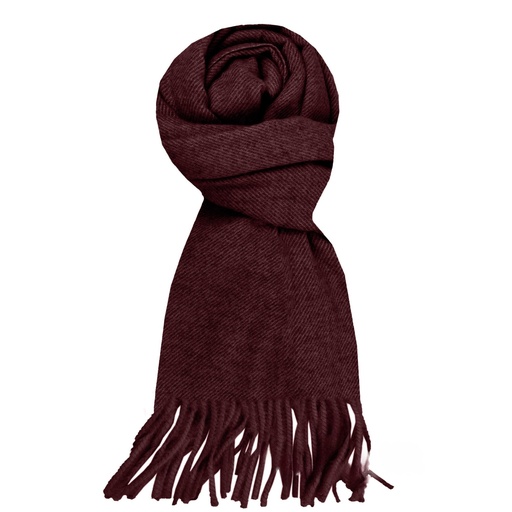 [SJA41566LITBOR] Schal mit Fransen bordeaux