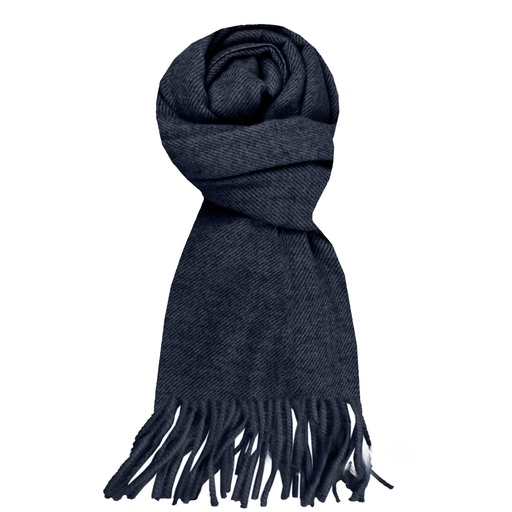 [SJA251919NAVY] Schal mit Fransen navy