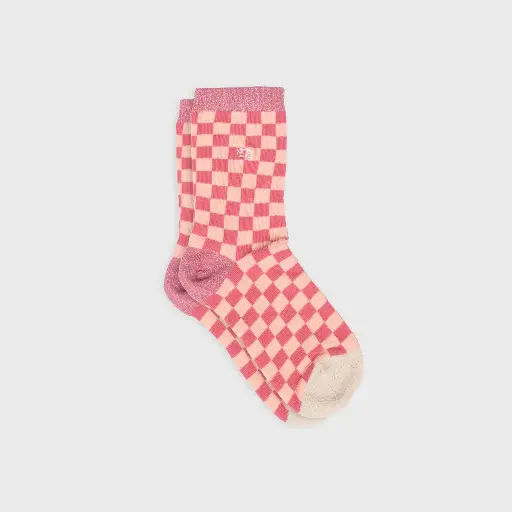 [FMO26] Billybelt - Karo Socken - Pink Peach 