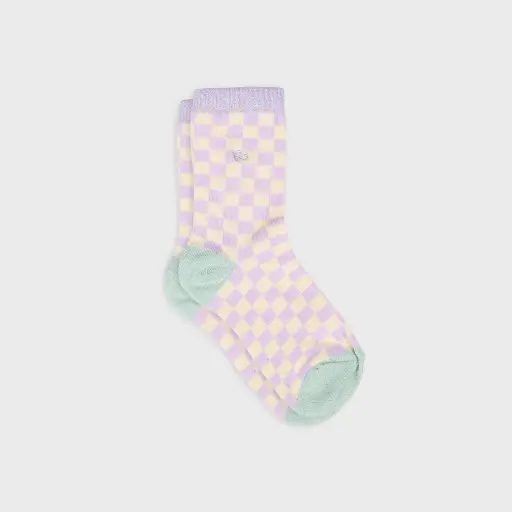 [FMO27] Billybelt - Karo Socken - Purple Yellow