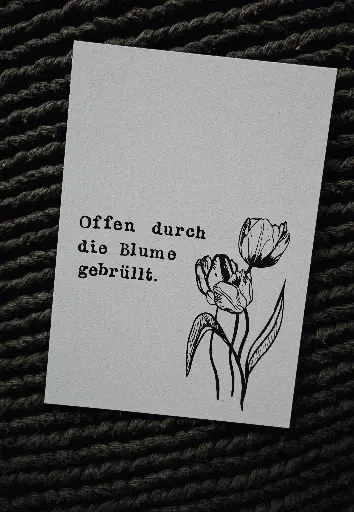 [PK071] Saja - Gestempelte Postkarte - Blume gebrüllt