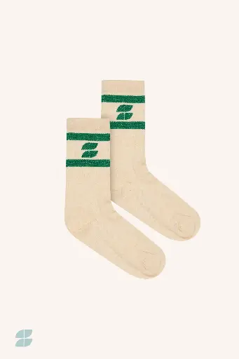 [26228504-421] By Bar - Lucky Sparkle Oyster Socks - 421 spring green