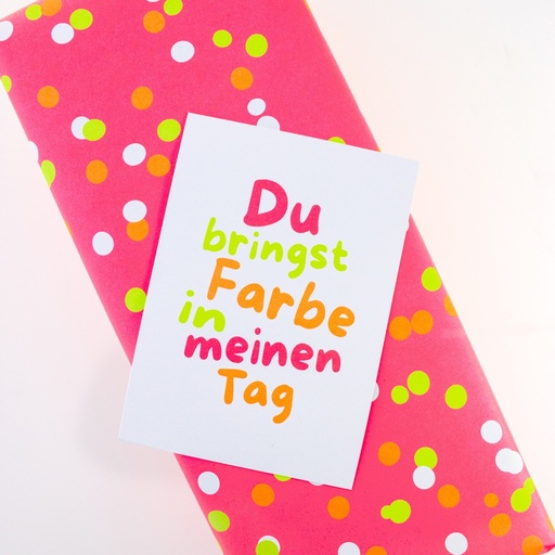 [2613212-7] Bow & Hummingbird - Postkarte - Du bringst Farbe in meinen Tag - Recyclingpapier