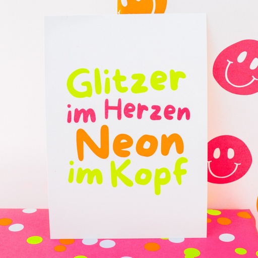 [2613212-6] Bow & Hummingbird - Postkarte - Glitzer im Herzen - Recyclingpapier